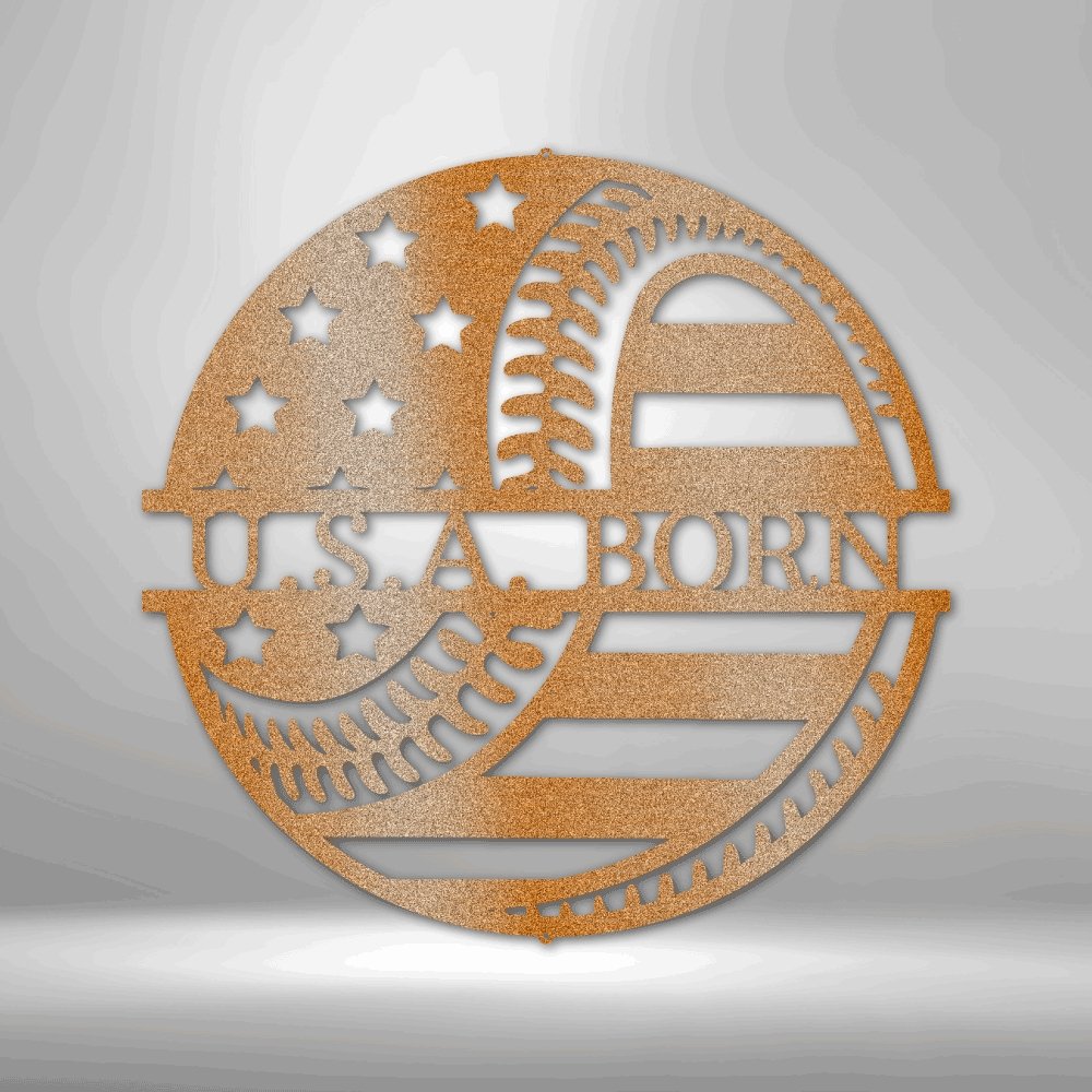 America's Pastime Baseball Personalized Text Metal SignCustomly Gifts