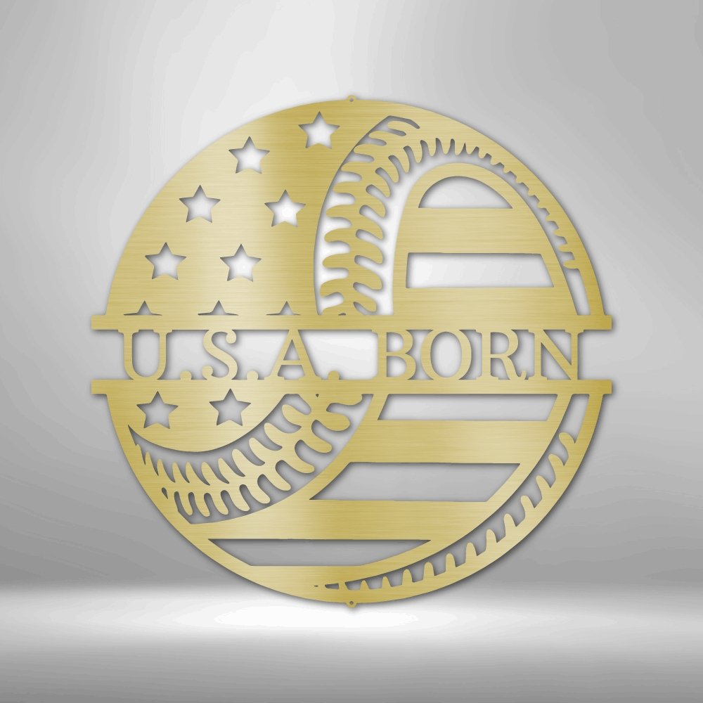 America's Pastime Baseball Personalized Text Metal SignCustomly Gifts