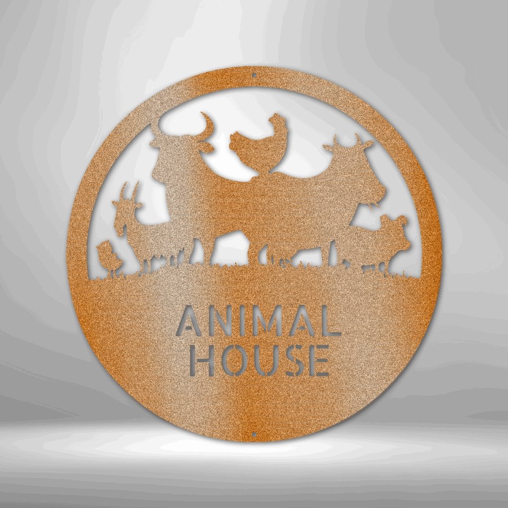 Animal House Personalized Name Text Steel SignCustomly Gifts