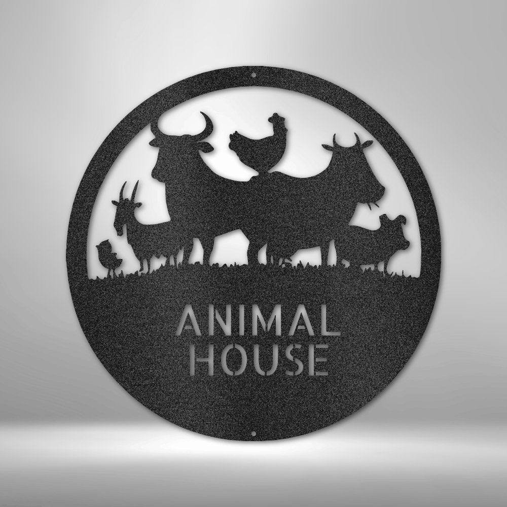 Animal House Personalized Name Text Steel SignCustomly Gifts