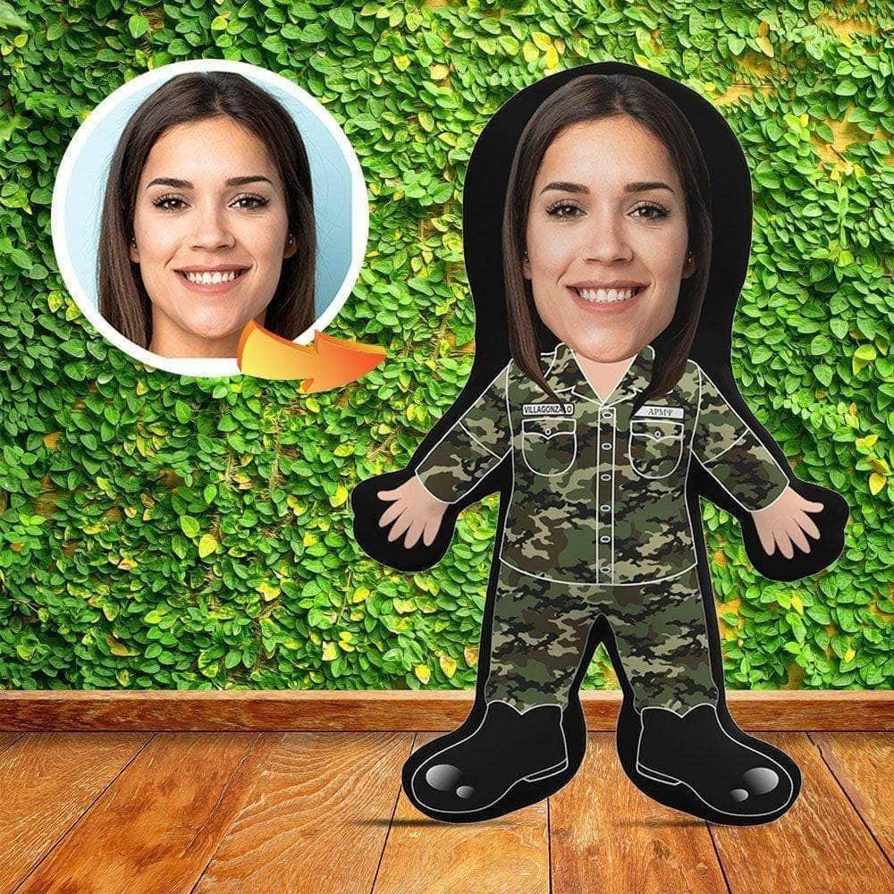 Army Theme v2 Mini Me Human Doll PillowCustomly Gifts