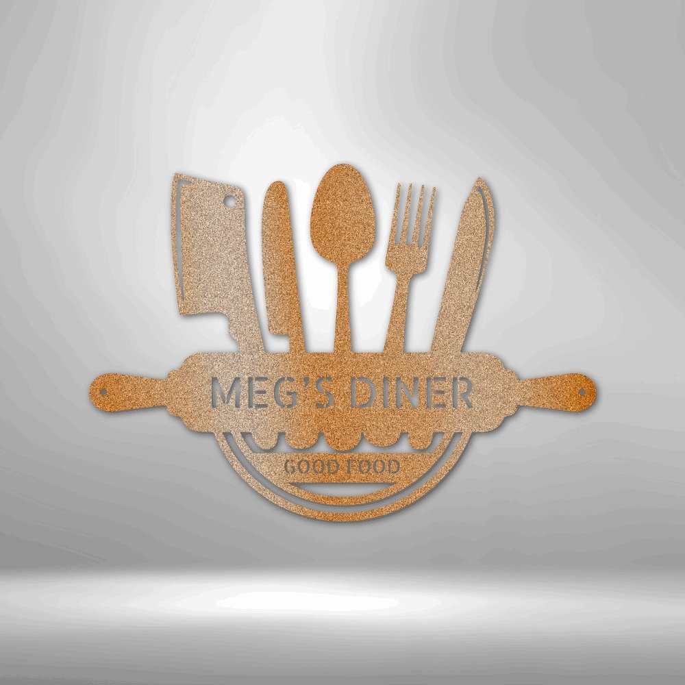 Art in the Kitchen Personalized Name Text Steel SignCustomly Gifts