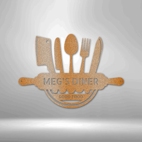 Art in the Kitchen Personalized Name Text Steel SignCustomly Gifts