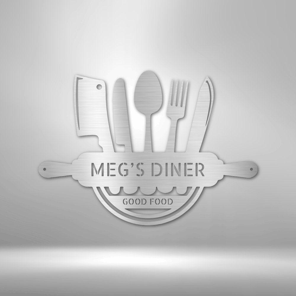 Art in the Kitchen Personalized Name Text Steel SignCustomly Gifts