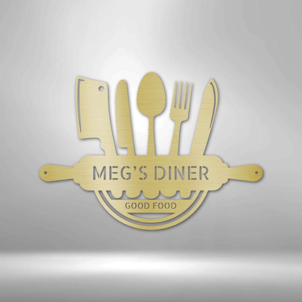 Art in the Kitchen Personalized Name Text Steel SignCustomly Gifts