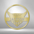 Attacking Eagle Personalized Name Text Steel SignCustomly Gifts