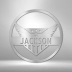 Attacking Eagle Personalized Name Text Steel SignCustomly Gifts