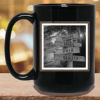 Autumn Road B&W Personalized Multi-Names Directional Sign MugCustomly Gifts
