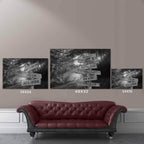 Autumn Road v1 Black & White Multiple Names Personalized Directional Sign CanvasCustomly Gifts