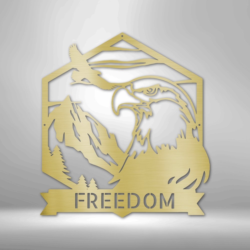 Bald Eagle Personalized Text Steel SignCustomly Gifts