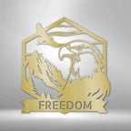 Bald Eagle Personalized Text Steel SignCustomly Gifts