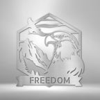 Bald Eagle Personalized Text Steel SignCustomly Gifts