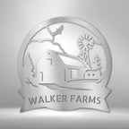 Barn House Personalized Name Text Steel SignCustomly Gifts