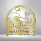 Barn House Personalized Name Text Steel SignCustomly Gifts