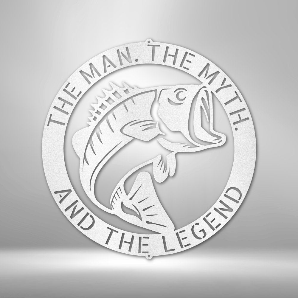 Bass Monogram Personalized Steel SignCustomly Gifts