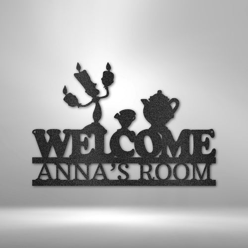 Be Our Guest Personalized Name Text Steel SignCustomly Gifts