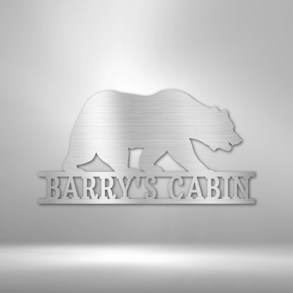 Bear Personalized Name Text Steel SignCustomly Gifts