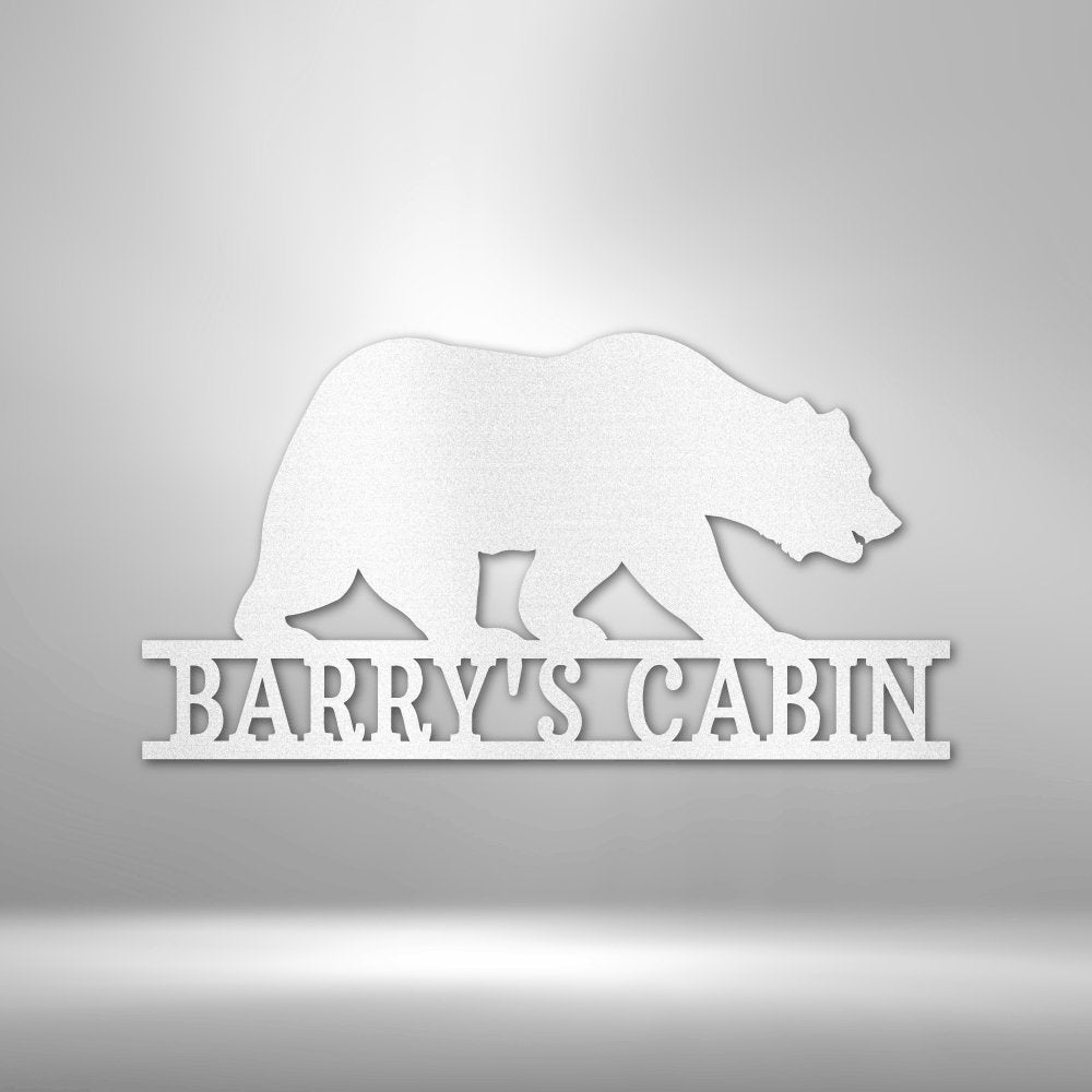 Bear Personalized Name Text Steel SignCustomly Gifts