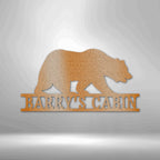 Bear Personalized Name Text Steel SignCustomly Gifts