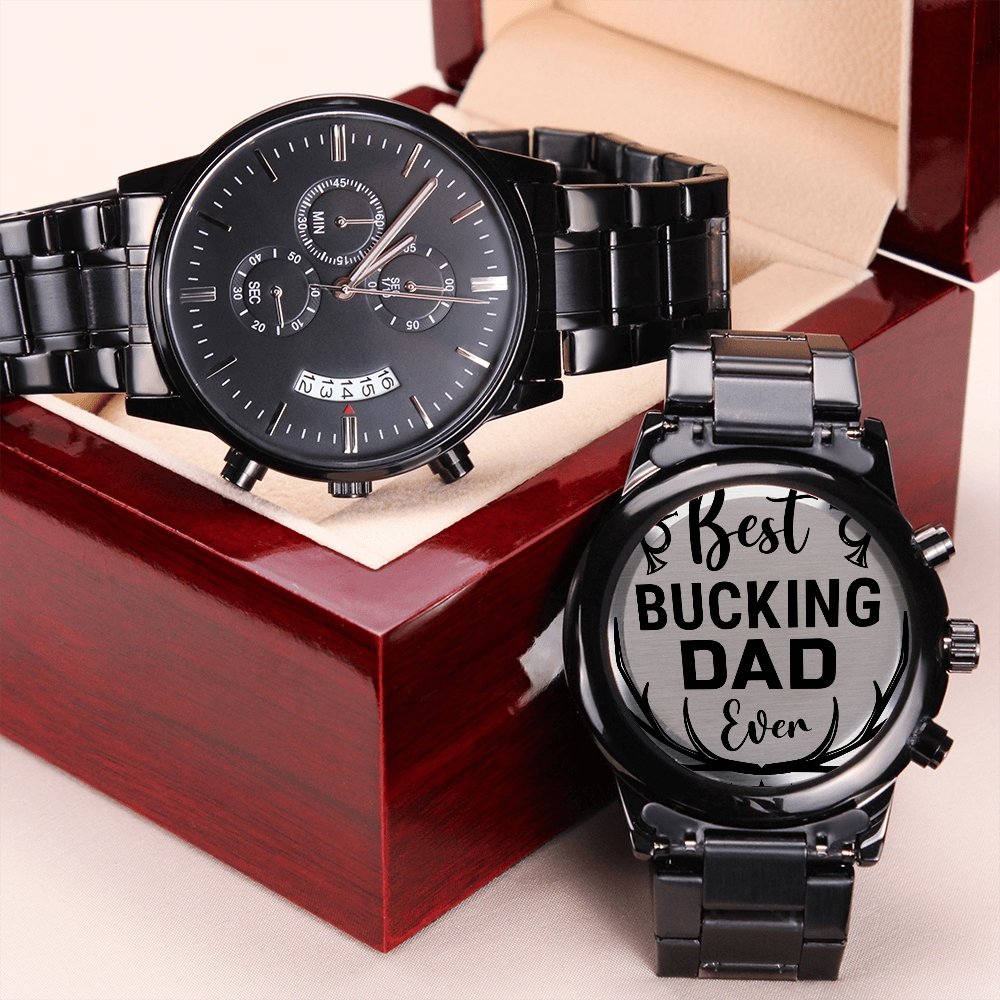 Best Bucking Dad Ever Stainless Steel WatchCustomly Gifts