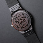Best Bucking Dad Ever Wooden WatchCustomly Gifts