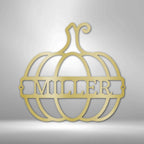 Big Pumpkin Personalized Name Text Steel SignCustomly Gifts