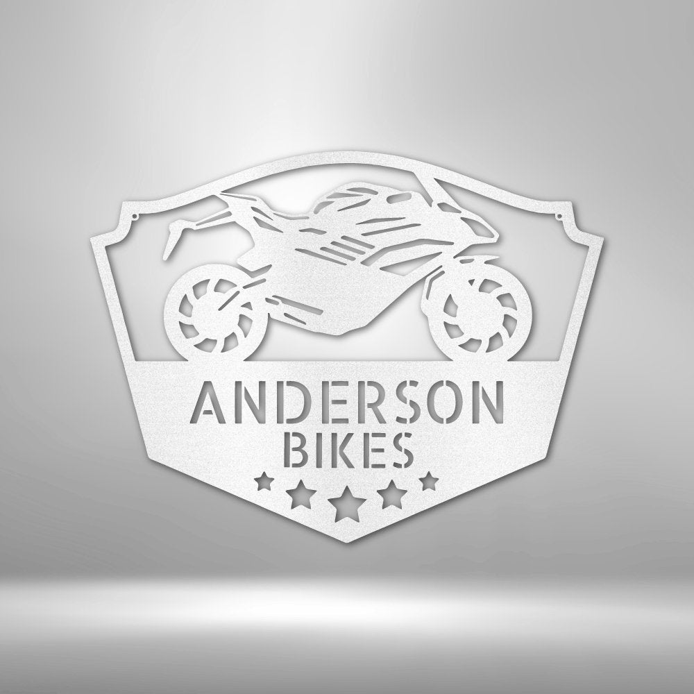 Bike Shop Personalized Name Text Steel signCustomly Gifts