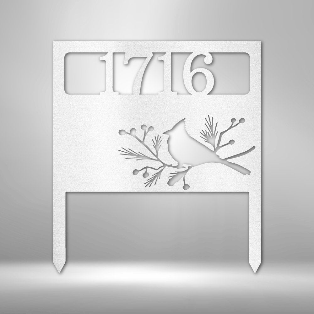 Bird Yard Personalized Address Stake Steel Metal SignCustomly Gifts