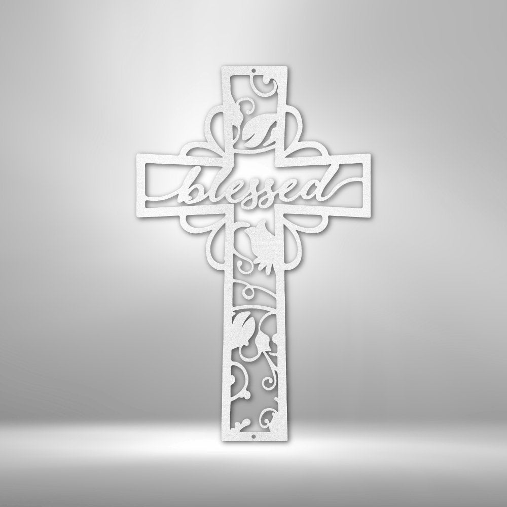 Blessed Cross - Steel SignCustomly Gifts