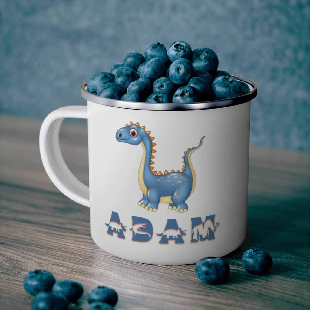 Blue Ampelosaurus Cartoon Dinosaur Custom Personalized Kids Themed MugsCustomly Gifts