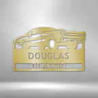 Burning Rubber Classic Car Personalized Steel SignCustomly Gifts