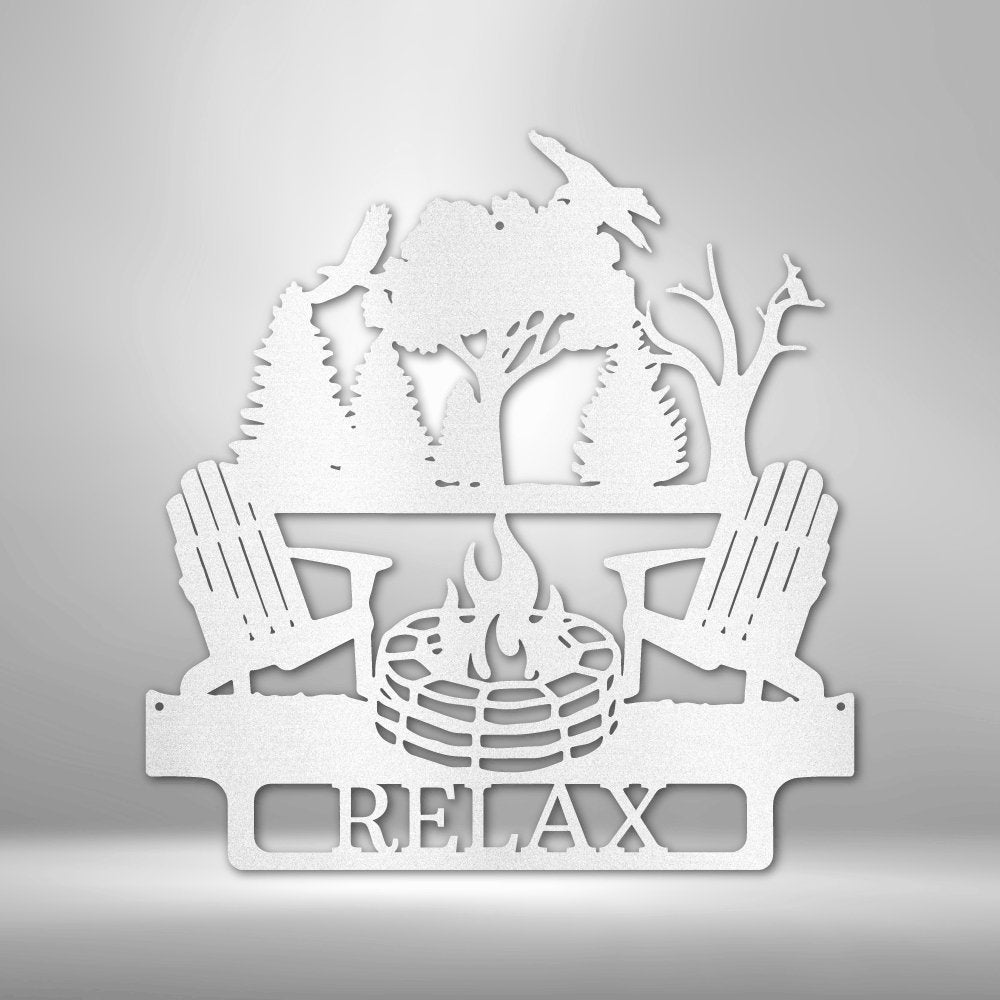 Camping Monogram Personalized - Steel SignCustomly Gifts