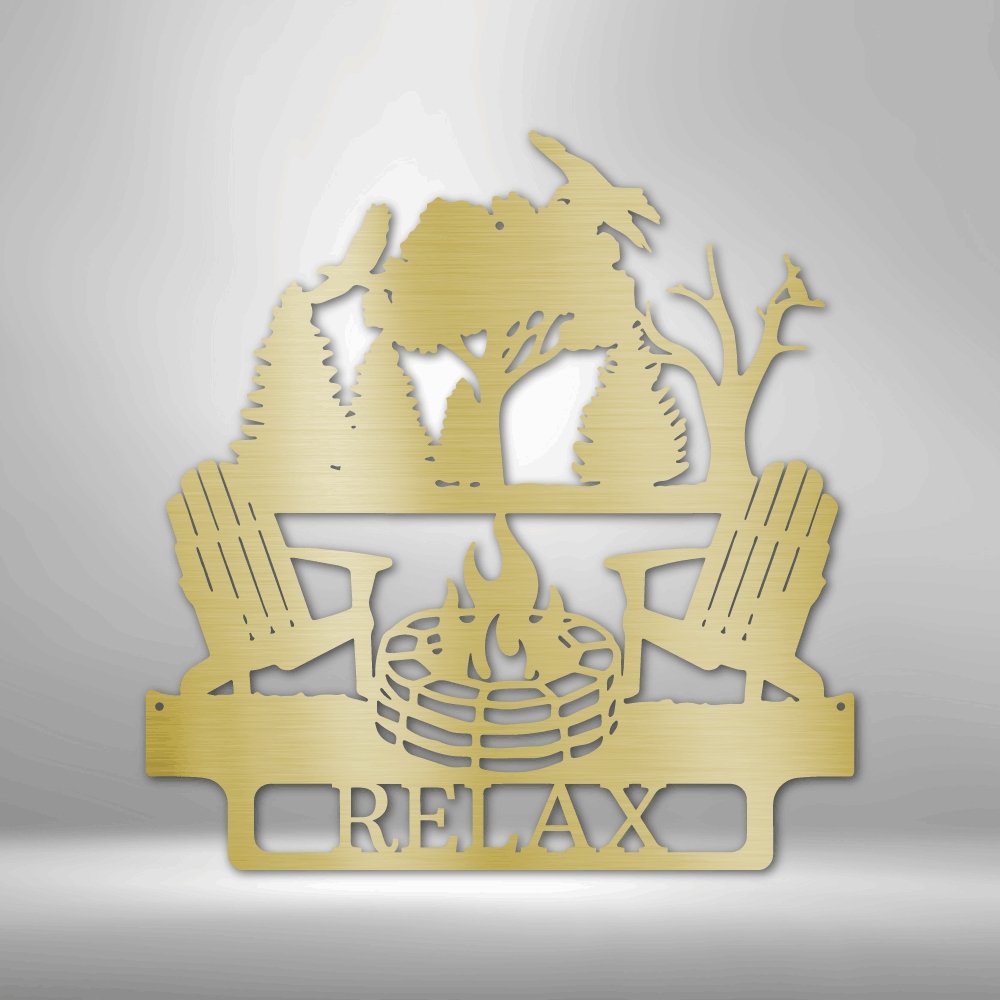 Camping Monogram Personalized - Steel SignCustomly Gifts