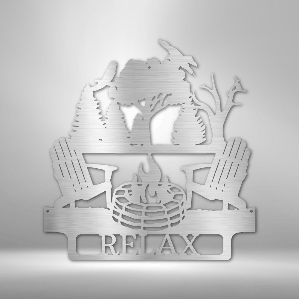 Camping Monogram Personalized - Steel SignCustomly Gifts