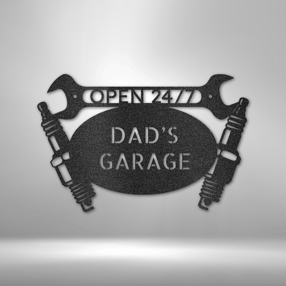 Car Garage Personalized Name Text Steel SignCustomly Gifts