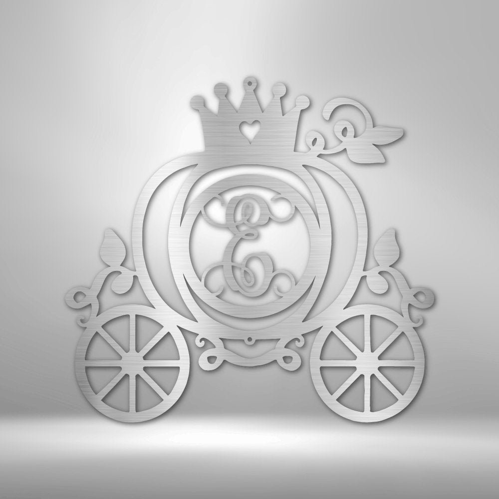 Carriage Initial Personalized Monogram Steel SignCustomly Gifts