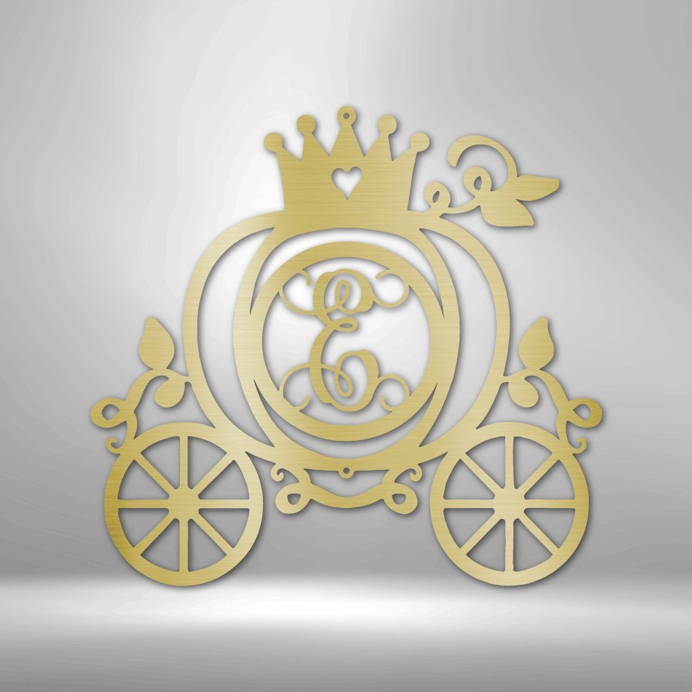 Carriage Initial Personalized Monogram Steel SignCustomly Gifts