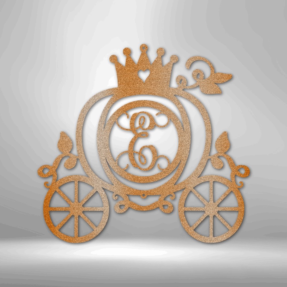 Carriage Initial Personalized Monogram Steel SignCustomly Gifts