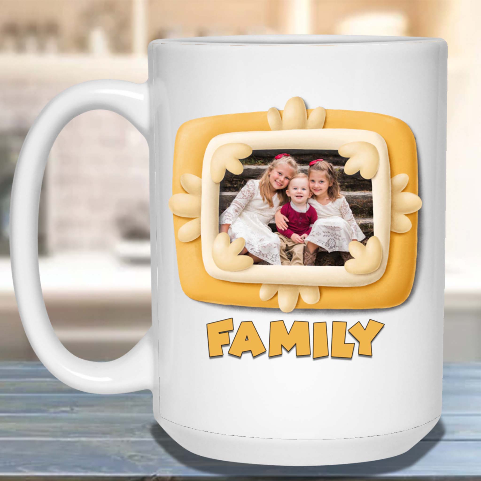 Cartoon Frame v1 Personalized Photo and Text Coffee MugCustomly Gifts