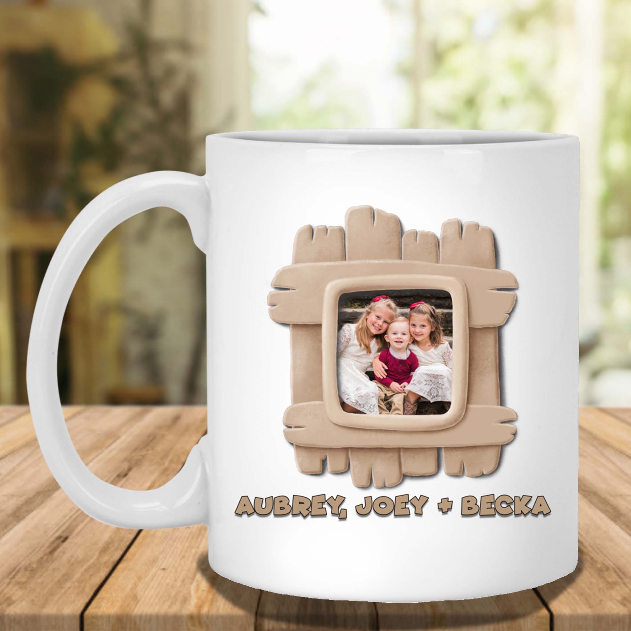 Cartoon Frame v2 Personalized Photo and Text Coffee MugCustomly Gifts