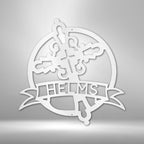 Catholic Cross Personalized Name Steel SignCustomly Gifts