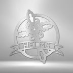 Catholic Cross Personalized Name Steel SignCustomly Gifts