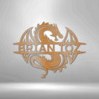 Celtic Dragon Personalized Name Text Steel SignCustomly Gifts