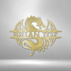 Celtic Dragon Personalized Name Text Steel SignCustomly Gifts