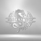 Celtic Dragon Personalized Name Text Steel SignCustomly Gifts