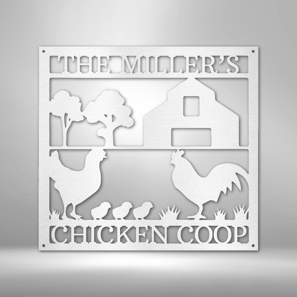 Chicken Coop Personalized Name Text Steel SignCustomly Gifts