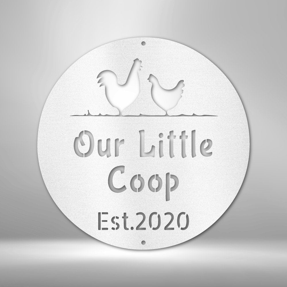 Chicken Coop Personalized Text Steel SignCustomly Gifts