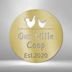 Chicken Coop Personalized Text Steel SignCustomly Gifts