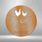 Chicken Coop Personalized Text Steel SignCustomly Gifts