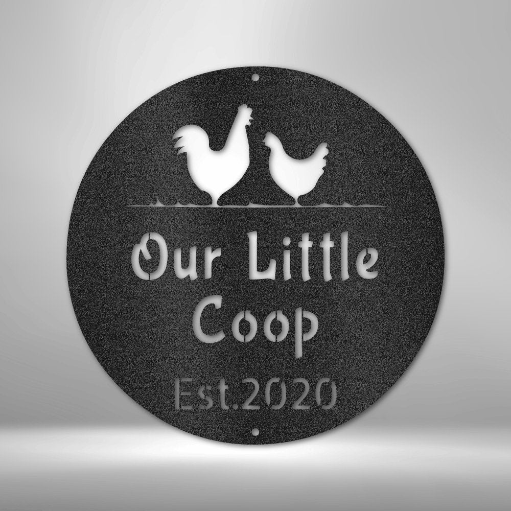 Chicken Coop Personalized Text Steel SignCustomly Gifts